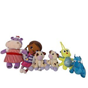 Doc McStuffins Plush Lot Stuffy Flicker Firefly Moo Moo Cow Hallie Hippo Kidcore